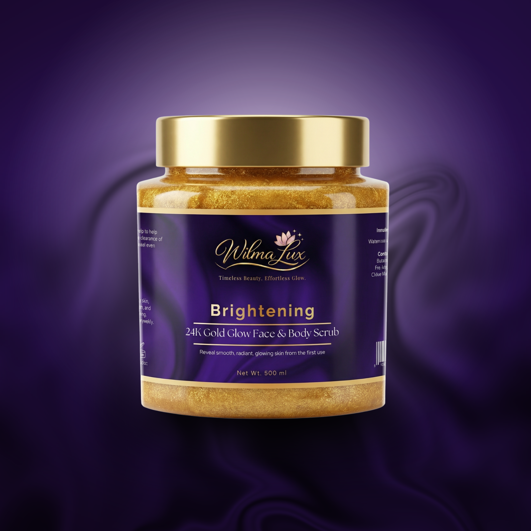 Wilma Lux 24K Gold Glow Face & Body Scrub